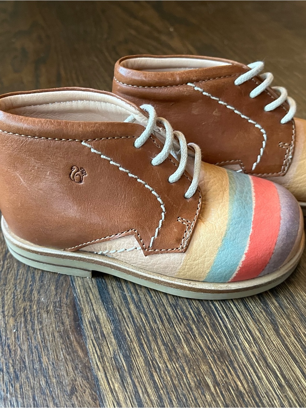 Toddler leather ankle boot hand painted nathalie verlinden
